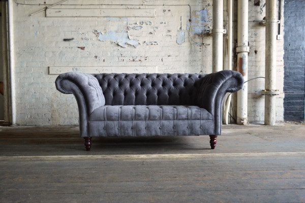 Chesterfield Sofa 2 Seater Couch Sofas Couches Living Room Design Sofa Gray New