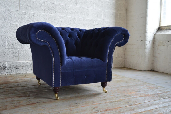Armchair Design Couch Sofa Seat Velvet Lounge Club Upholstery Luxury Wing Chair Relax
