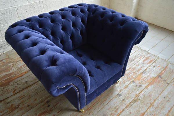 Armchair Design Couch Sofa Seat Velvet Lounge Club Upholstery Luxury Wing Chair Relax