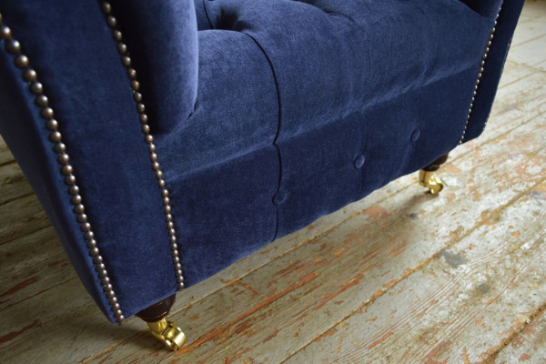 Armchair Design Couch Sofa Seat Velvet Lounge Club Upholstery Luxury Wing Chair Relax