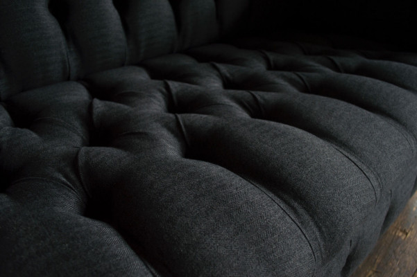 Textile sofa fabric couch Chesterfield big sofas XXL seat cushion 185cm couches
