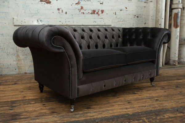 Chesterfield Sofa 2-Seater Upholstered Design Couches Sofas Set NEW Two-Seater