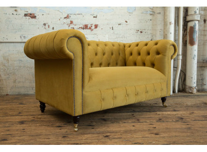 Sofa 2 Seater Design Sofas Upholstery Modern Seating Fabric Textile Two-Seater New