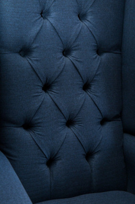 Chesterfield wingback armchair sofa couch upholstery 1-seater armchair sofas textile blue