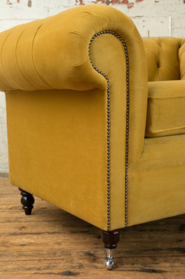 Luxury Lounge TV Club Upholstered Seat Armchair Design Couch Sofa Chesterfield