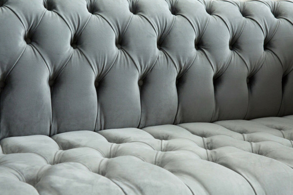 Chesterfield 3-seater designer sofa upholstery sofas couches fabric textile three-seater