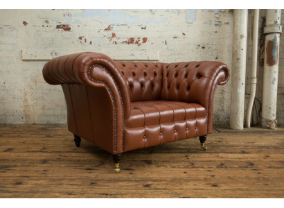 Chesterfield Armchair TV Couch Single Seater Sofa Fabric Upholstery New Textile Couches
