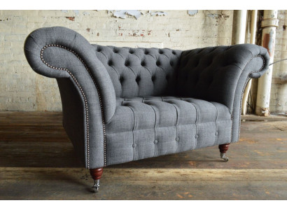 Chesterfield Design Fabric Couch Armchair 1.5 Seater Upholstery Sofas Lounge New Club