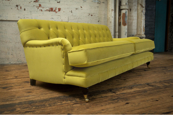 Chesterfield 3-seater design sofa couch upholstered sofas couches fabric three-seater