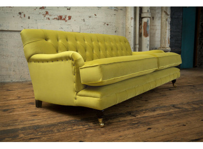 Chesterfield 3-seater design sofa couch upholstered sofas couches fabric three-seater