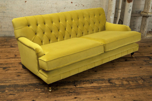 Chesterfield 3-seater design sofa couch upholstered sofas couches fabric three-seater