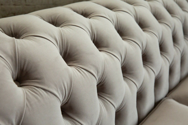 Chesterfield Couch Sofa Upholstered 3-Seater Couches Seat Suite Sofas White New