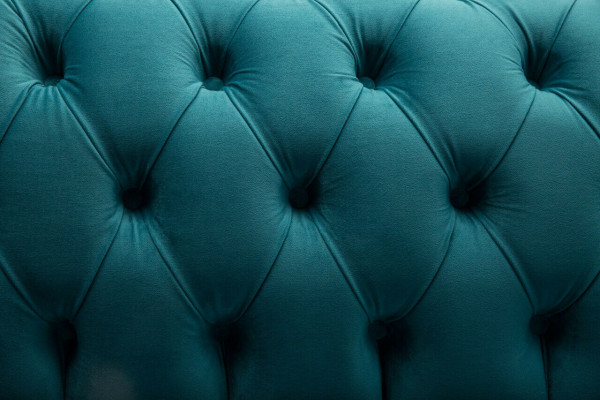 Chesterfield sofas 3-seater couch upholstery seat textile fabric leather couches turquoise
