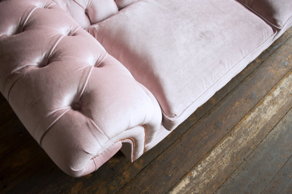 Chesterfield 3-Seater Design Sofa Couch Upholstered Sofas Couches Textile Three-seater