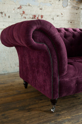 Armchair, couch, upholstery, sofa, textile, Chesterfield couches, 1.5-seater, Bordeaux, England