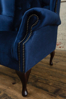 Chesterfield Velvet Armchair Sofa Upholstered Sofas Design Luxury Couch Relax TV New