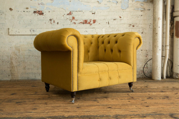 Chesterfield Design Sofa Armchair Couch Upholstery Luxury Textile Couches Wing Chair