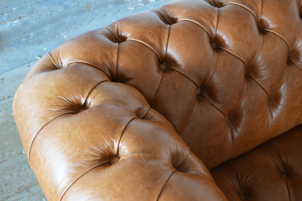 Chesterfield three-seater couch upholstered sofa design sofas couches leather couch new