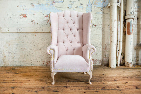 Armchair, couch, upholstery, designer, fabric, 1-seater, couches, upholstery, Chesterfield, seat