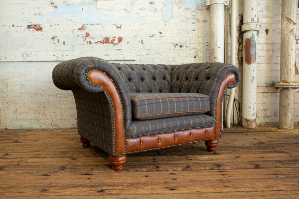 Armchair Couch Upholstery Sofa Textile Chesterfield Couches 1.5 Seater Single Seater Brown