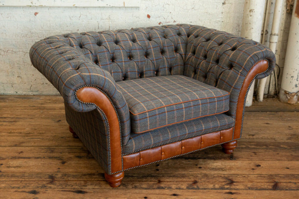 Armchair Couch Upholstery Sofa Textile Chesterfield Couches 1.5 Seater Single Seater Brown