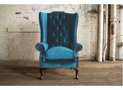 Wingback chair Chesterfield armchair sofa couch chair TV lounge relax designer