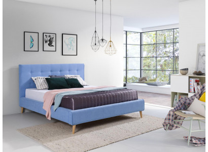 Hotel Chesterfield Luxury Bed Blue Bedroom English Beds 180 x 200cm New