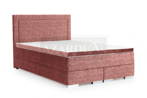 Heavenly box spring bed double bed with mattress and topper green beds