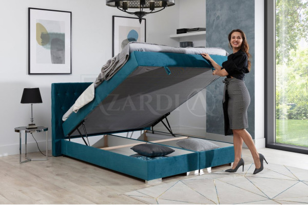 Box spring bed incl. mattress bed double beds hotel upholstery bedroom new
