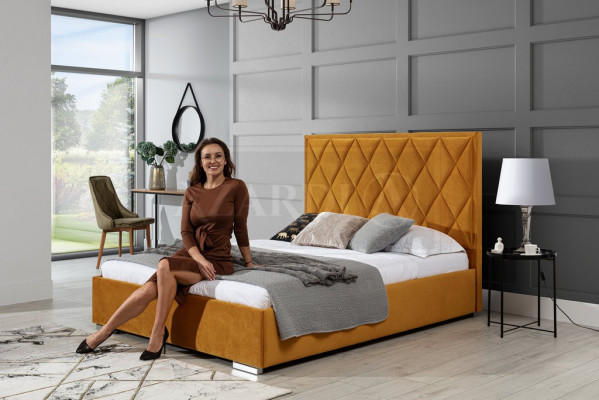 Upholstered bed beds bed upholstery designer hotel double luxury design 160x200cm new