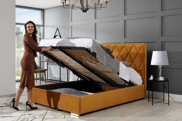 Upholstered bed beds bed upholstery designer hotel double luxury design 160x200cm new