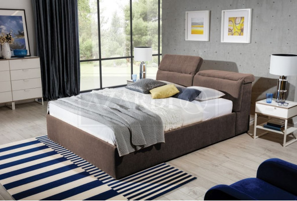 White 180x200 Bed Bedroom Beds Textile Leather Hotel Luxury Upholstery Big