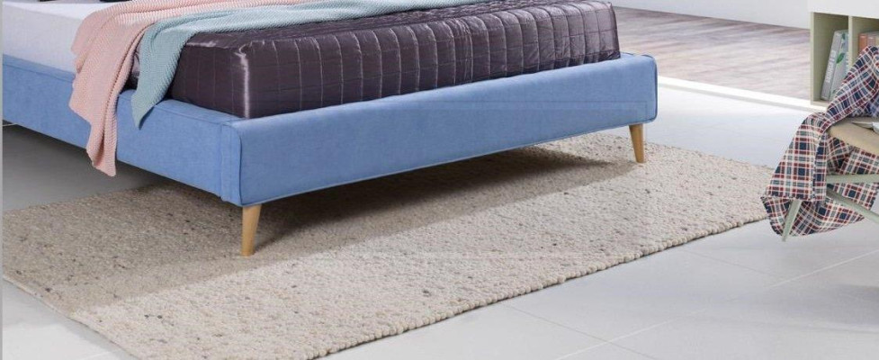 Chesterfield Velvet Double Design Bed Luxury Design Beds Double Blue New