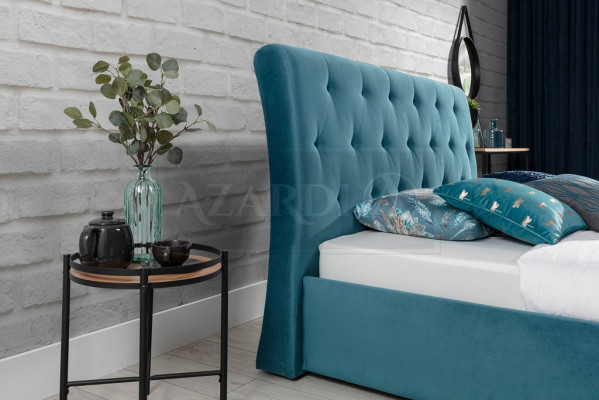 Bed Cushion Design Luxury Double Hotel Beds 180x200cm Bedroom Velvet New