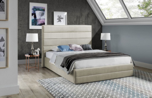 Luxury bedroom bed upholstery design 160x200cm double hotel beds textile new