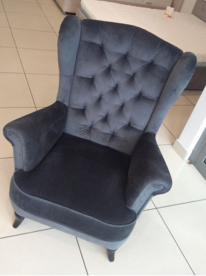 Wing chair Chesterfield armchairs armchair 1 seater throne chair seat padding