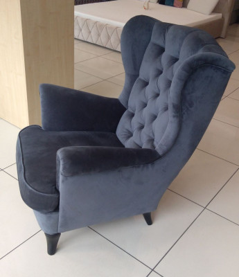 Wing chair Chesterfield armchairs armchair 1 seater throne chair seat padding