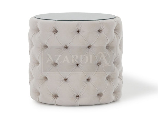 Chesterfield side table nightstand round nightstands cabinet upholstered 60cm