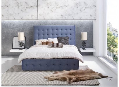 Leather bed, bed, beds, double bed, designer, upholstered, double bed, textile, 180x200cm, new