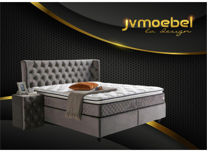 Luxury Bedroom Set 3-Piece Textile Bed 2x Nightstand Modern Design Beds New