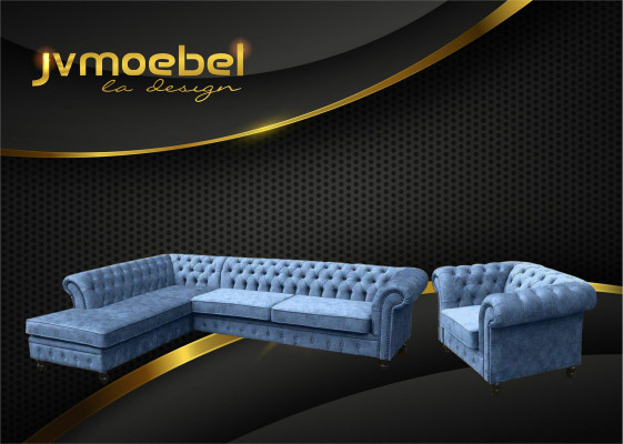 Chesterfield classic living room furniture corner sofa couch upholstery