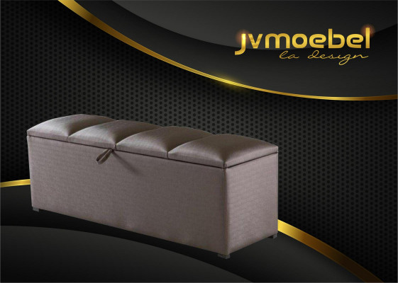 Chest Storage Box Luxury Bedroom Ottoman Textile Footstool 100x60x40 new
