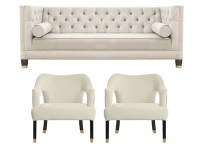 Beige Chesterfield Couch Velvet Sofa Sofa Set Couches Sofas Upholstery 311 Seater