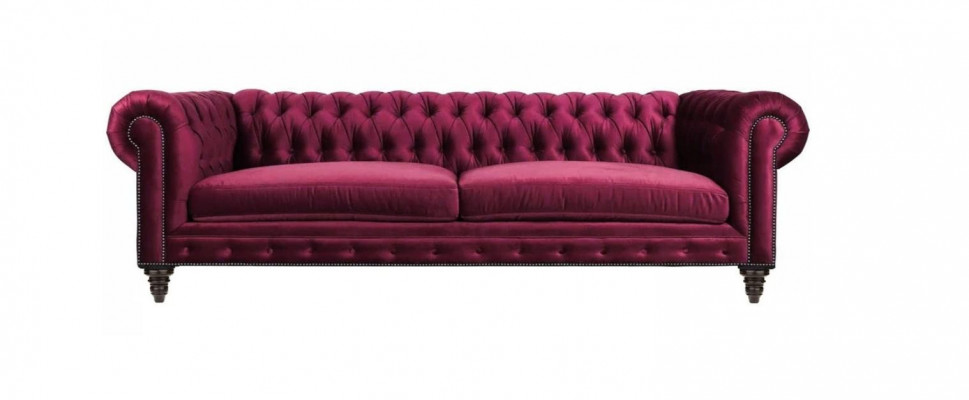 Blue Chesterfield Three-Seater Modern Design Couches Sofa Furniture Fabric Sofas New