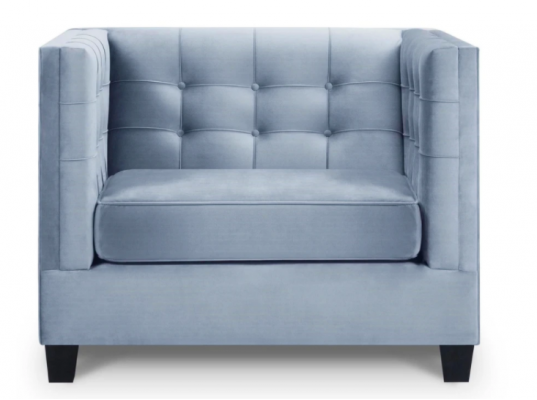 Blue Chesterfield armchair living room fabric textile creative furniture modern
