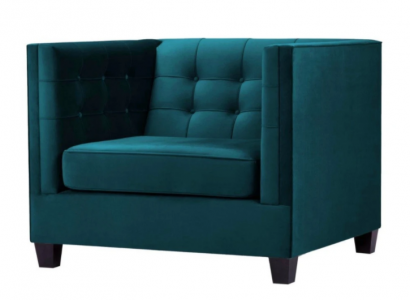 Chesterfield armchair, fabric, sea green, creative furniture, new, living room.