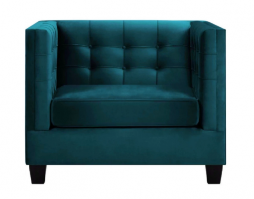 Chesterfield armchair, fabric, sea green, creative furniture, new, living room.