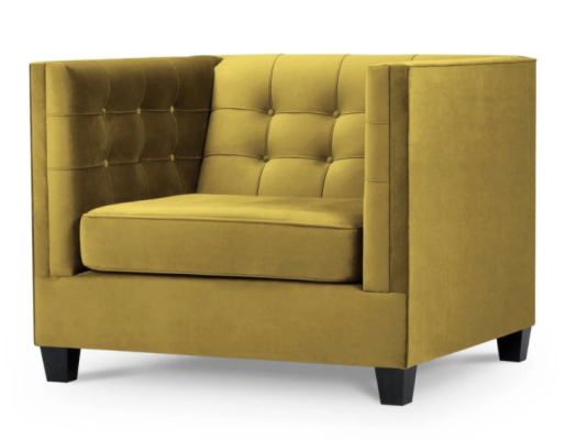 Chesterfield Armchair Textile Fabric Beige Creative Furniture New Living Room Modern New
