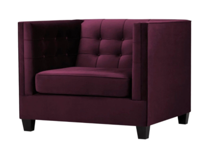Chesterfield Armchair Textile Fabric Violet Creative Furniture New Living Room Modern