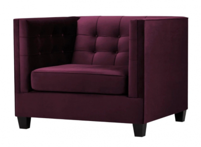 Chesterfield Armchair Textile Fabric Violet Creative Furniture New Living Room Modern